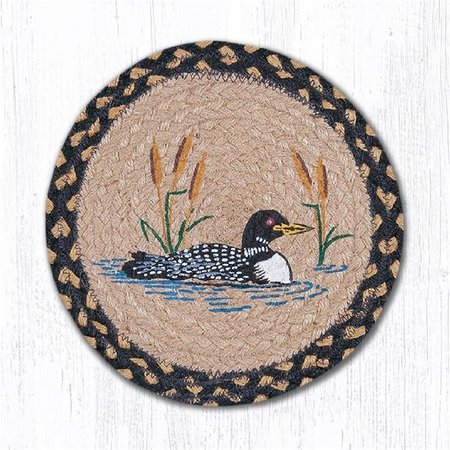 CAPITOL IMPORTING CO Loon Cattail Printed Swatch Round Rug 10 x 10 in 80043LC